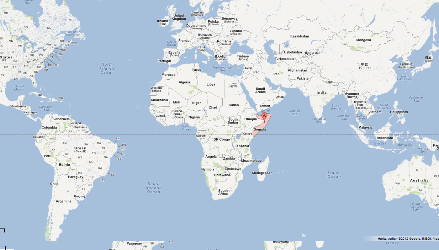 carte du somalie monde